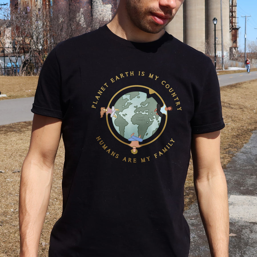 Planet Earth Is My Country Organic Tee