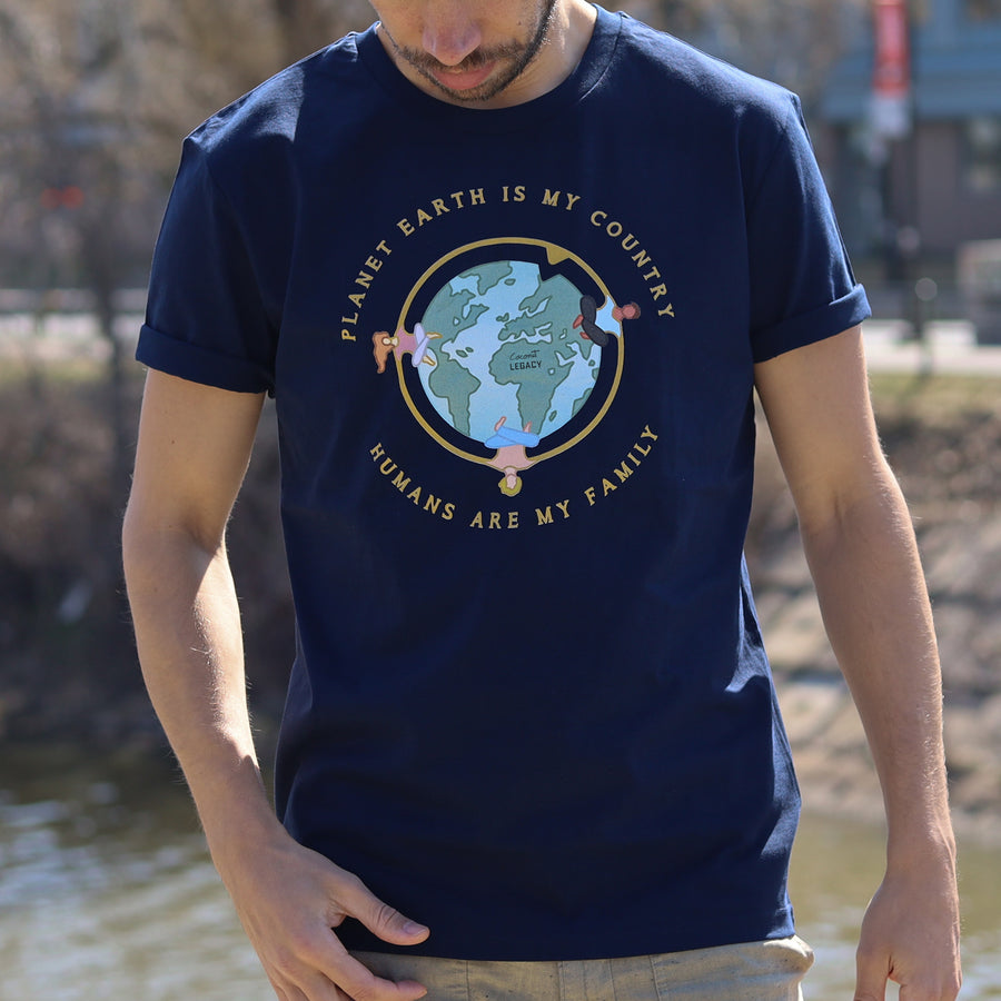 Planet Earth Is My Country Organic Tee