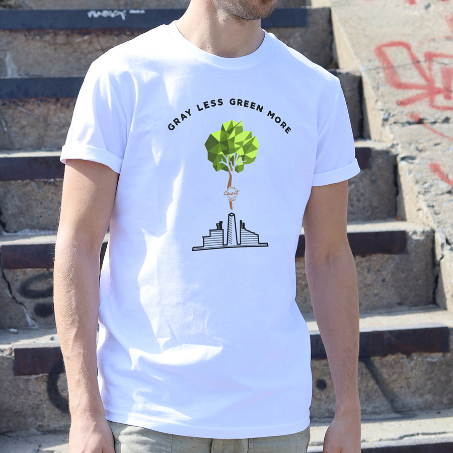 Gray Less Green More Organic Tee